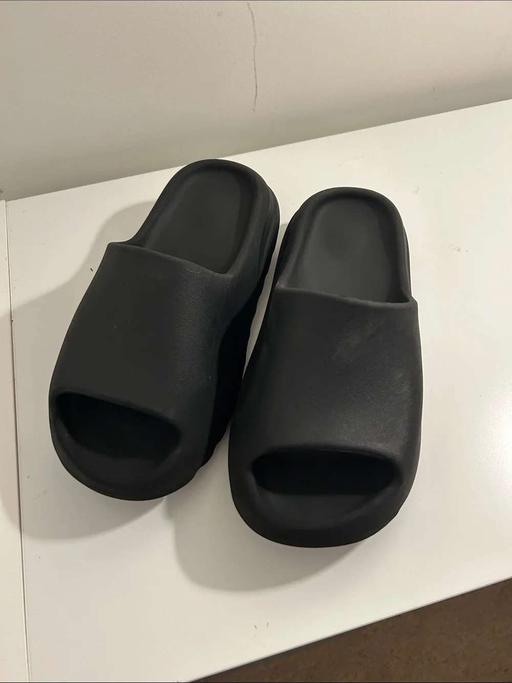 Kids Black Slip-On Slide Sandals